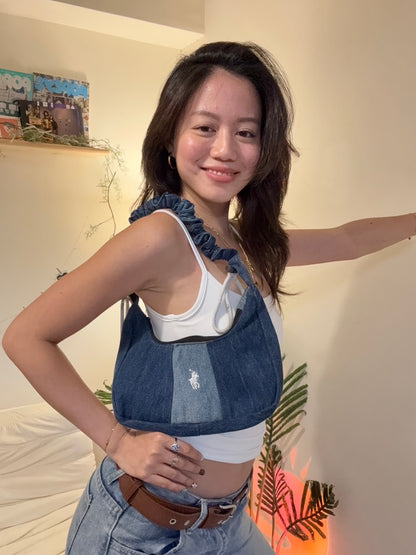 👖泰製POLO牛仔拼接remake 芭蕾🩰肩背包⭐️