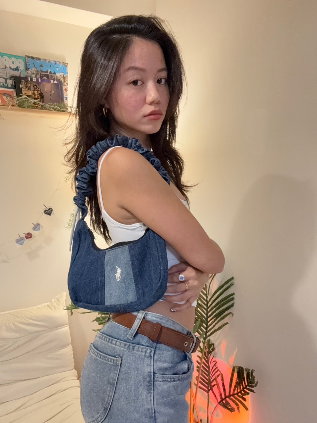 👖泰製POLO牛仔拼接remake 芭蕾🩰肩背包⭐️