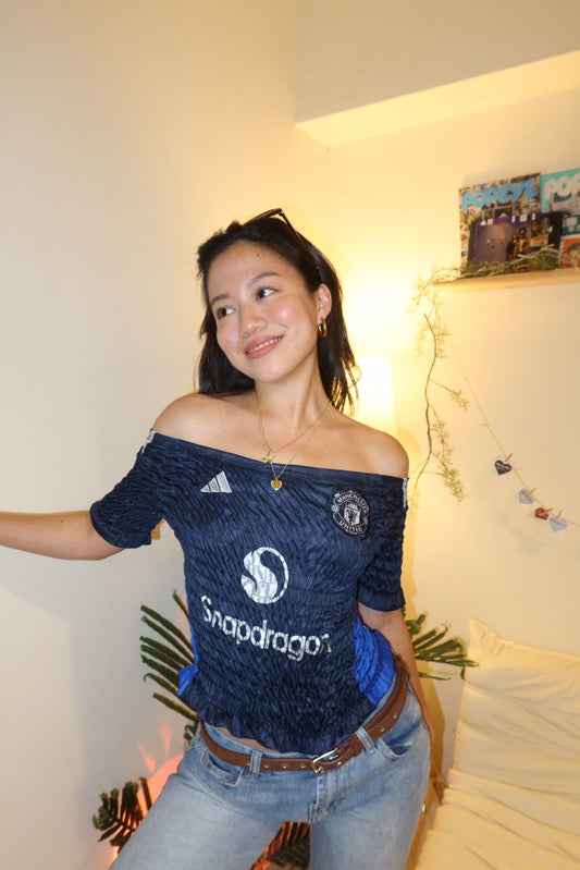泰製🇹🇭泡泡🫧芭蕾感 🔵 Man United Sweet Off Shoulder球衣改製⚽️