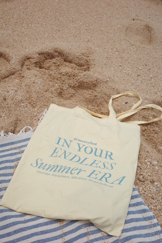 ⭐️自訂超美嫩黃色🧈endless summer 帆布袋🩵🫧