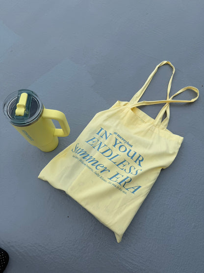 ⭐️自訂超美嫩黃色🧈endless summer 帆布袋🩵🫧