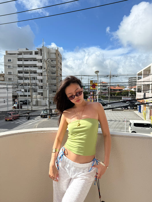 歐美basic 三色百搭tube top💛🩵💚