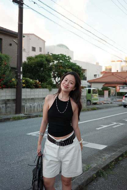 本期必買⭐️超好看螺紋繞脖綁帶露背背心🖤