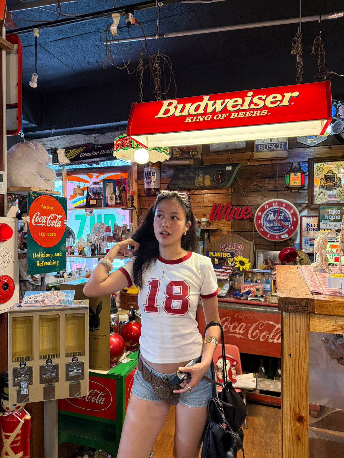 美式復古純棉數字baby t 🏈🍓