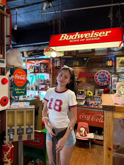 美式復古純棉數字baby t 🏈🍓