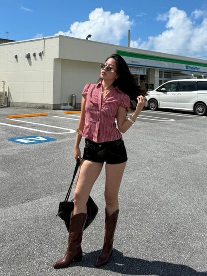 本期大必買!!超好看美式復古低腰牛仔短褲🤤⭐️🎱