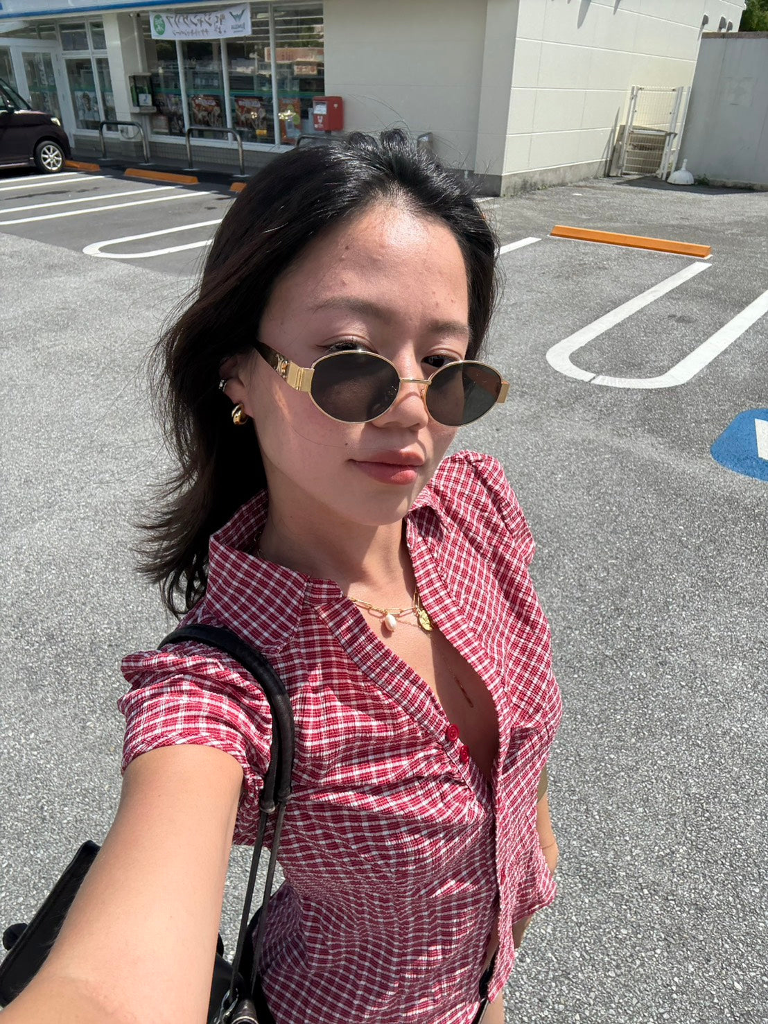 本期大必買🍓⭐️美式復古格紋辣妹短袖襯衫🕹️