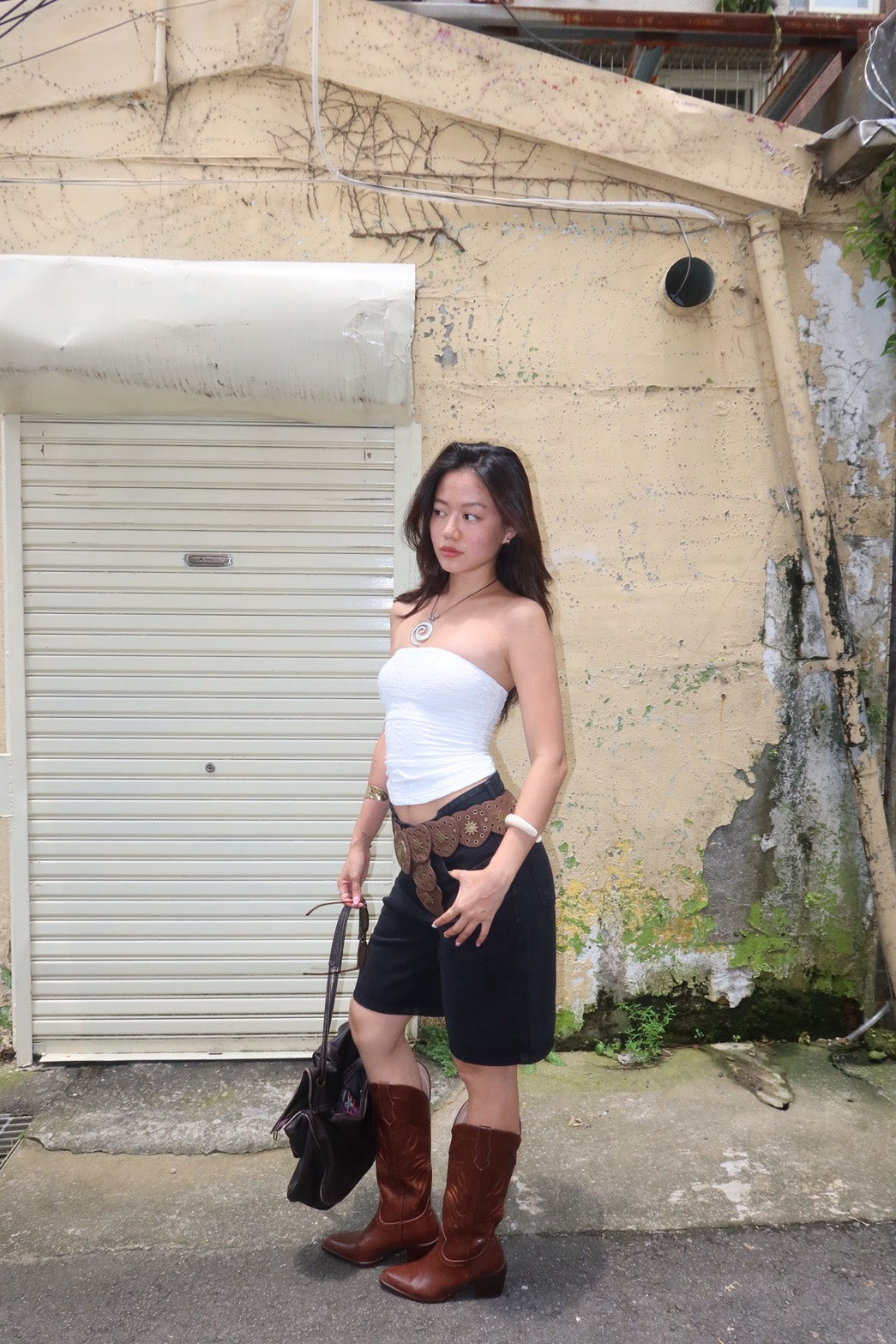 美式復古黑色牛仔Jorts⭐️