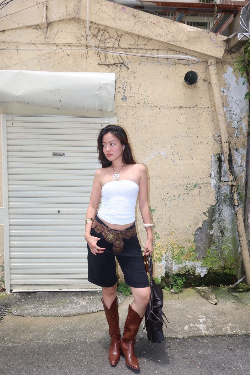 美式復古黑色牛仔Jorts⭐️