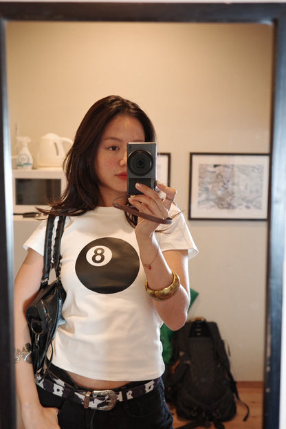 超好看⭐️美式復古純棉撞球🎱印刷踢☁️