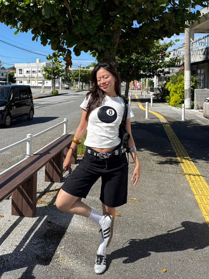 美式復古黑色牛仔Jorts⭐️