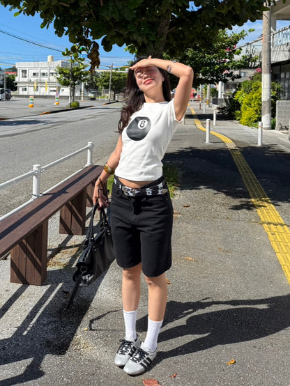 美式復古黑色牛仔Jorts⭐️