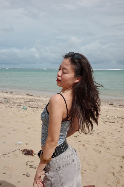 本期必買⭐️條紋V領細肩小背心🫐