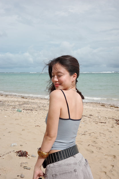 本期必買⭐️條紋V領細肩小背心🫐