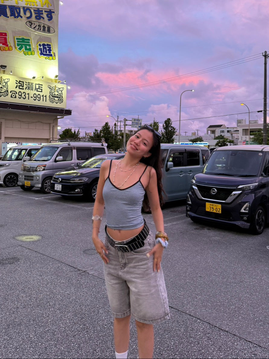 本期必買⭐️條紋V領細肩小背心🫐