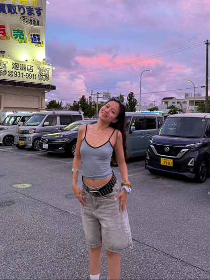 本期必買⭐️條紋V領細肩小背心🫐