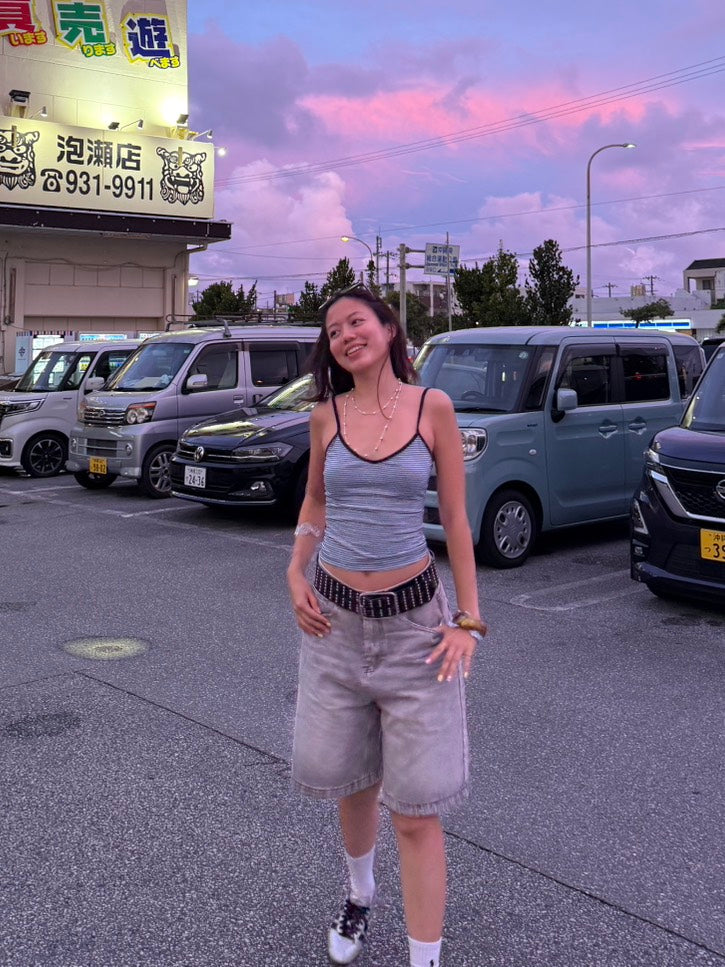 本期必買⭐️條紋V領細肩小背心🫐