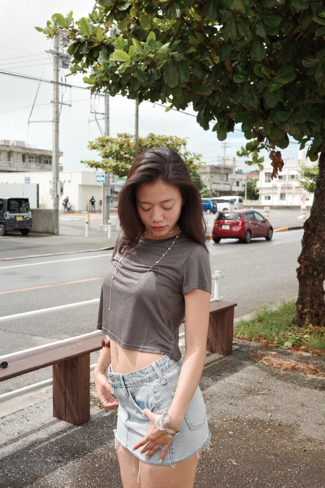 超親膚!!☁️微透短版crop t⭐️🧸