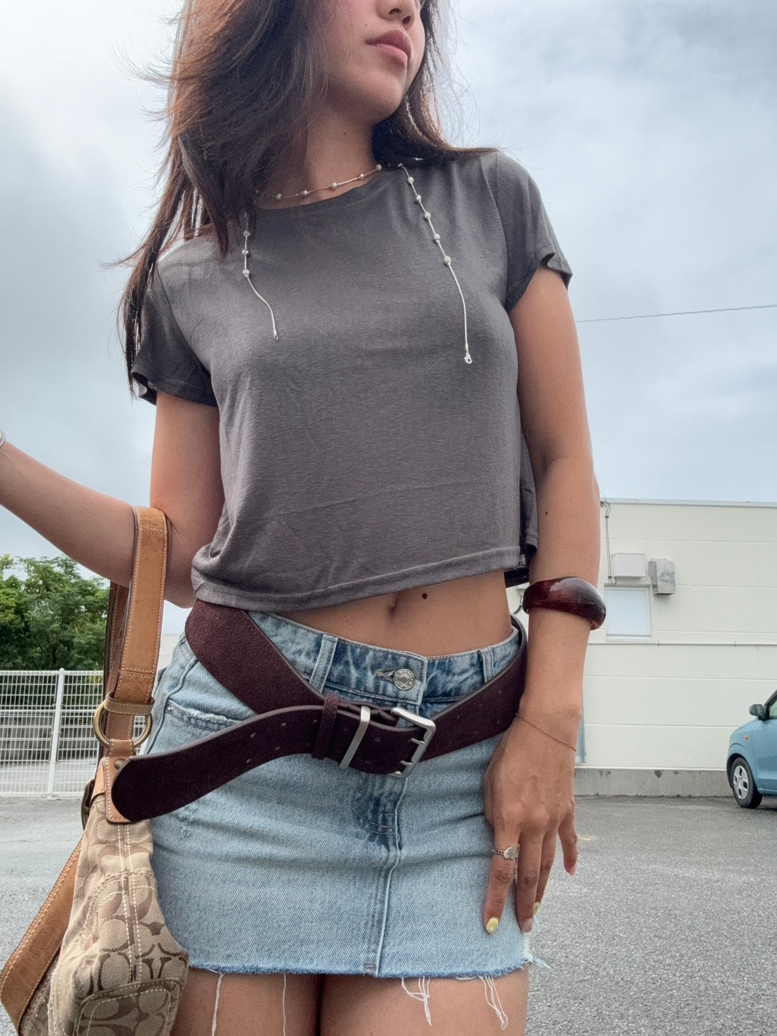 超親膚!!☁️微透短版crop t⭐️🧸