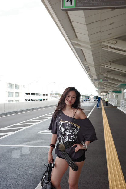 超好看!!必買🤤美式印刷搖滾🎸落肩慵懶大踢🎱限量🔥