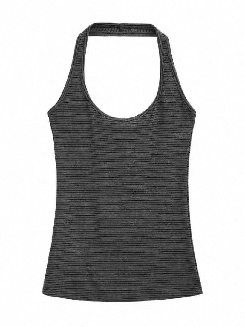 超美親膚條紋⭐️繞脖露背背心🎬