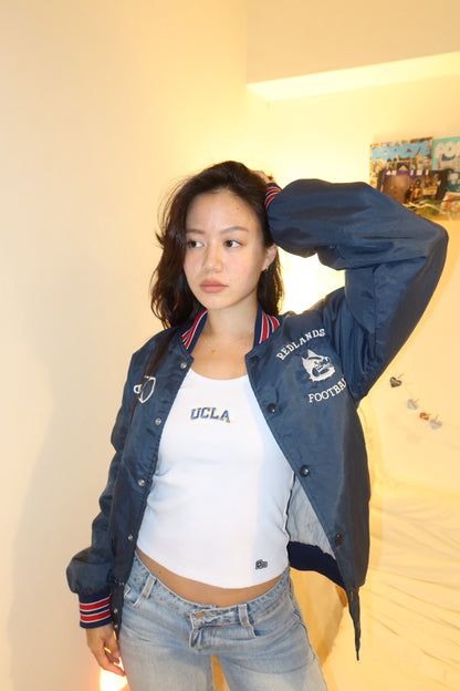 Redlands Football 深藍色美式復古美製🇺🇸教練外套🏈