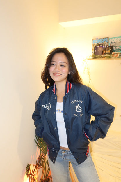 Redlands Football 深藍色美式復古美製🇺🇸教練外套🏈