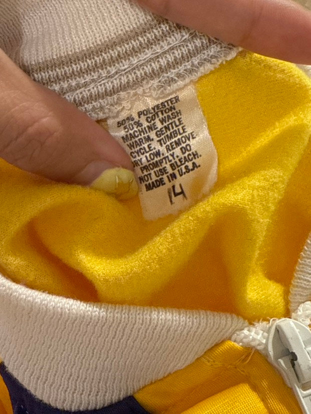 洛杉磯Lakers 經典美製!!🇺🇸黃紫拼色運動外套🏀收藏級!!