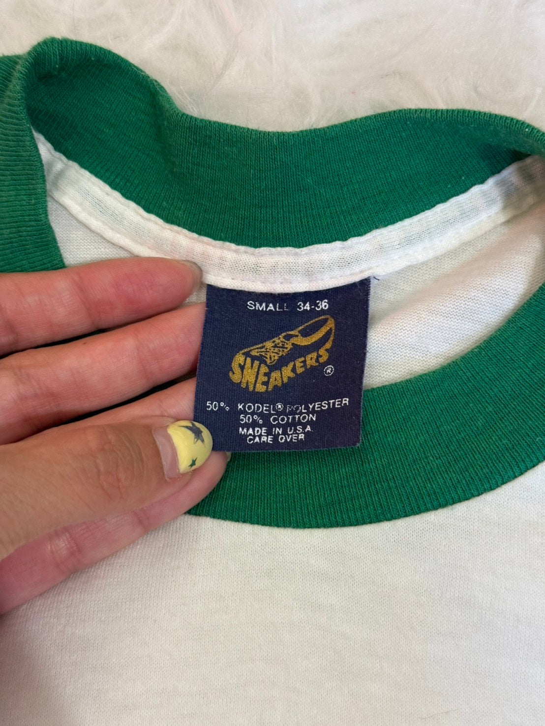 80s 經典美製🇺🇸撞色baby tee 🧃