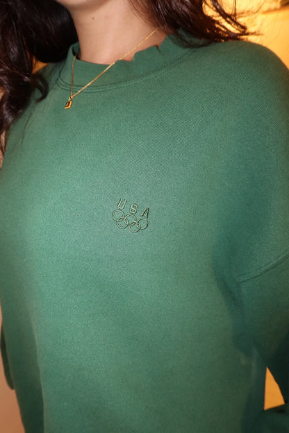 USA Olympics 奧運綠色美製🇺🇸老大學踢🤸📗