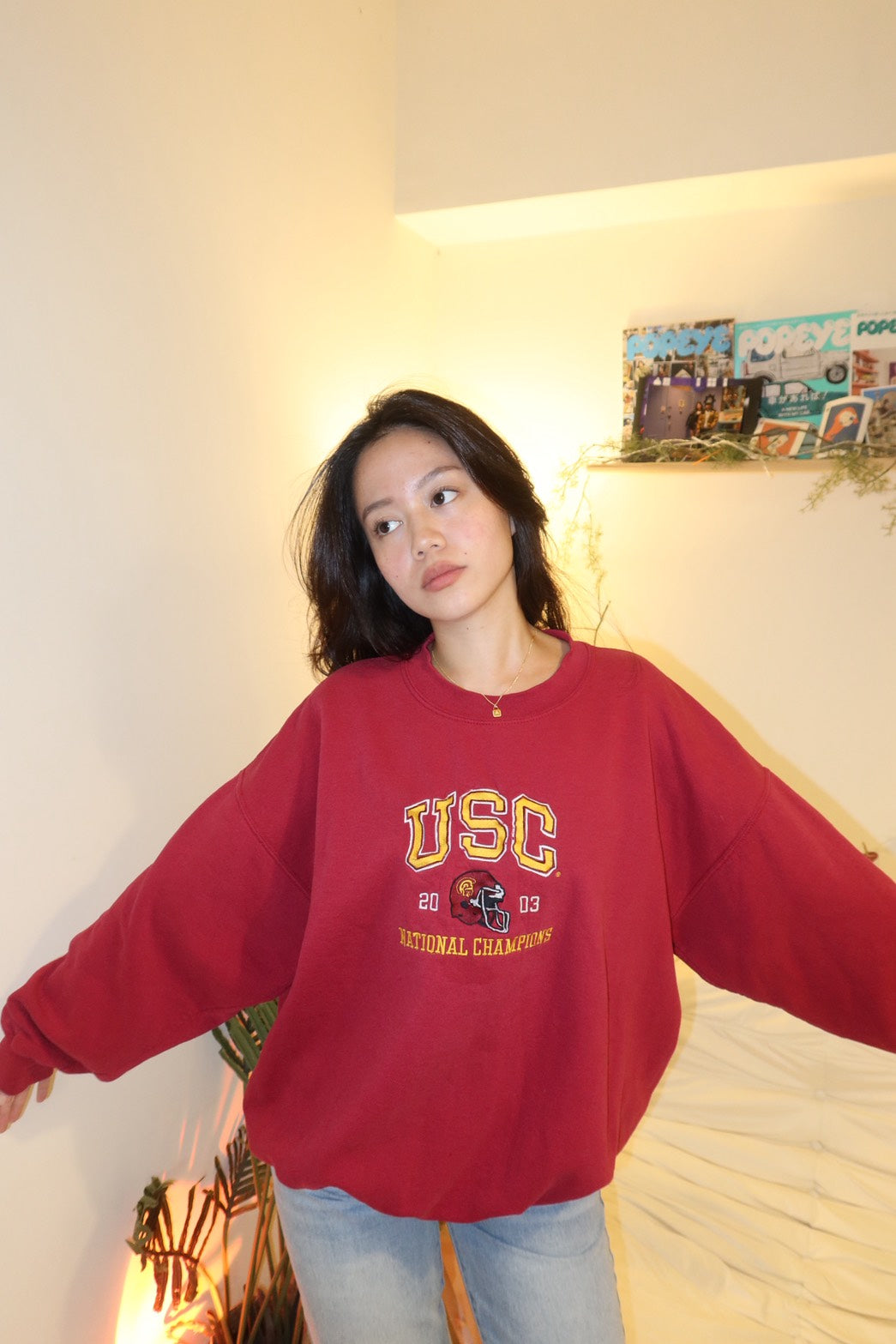 超好看😭USC美式復古冠軍🏆紀念款2003刺繡大學踢🏈