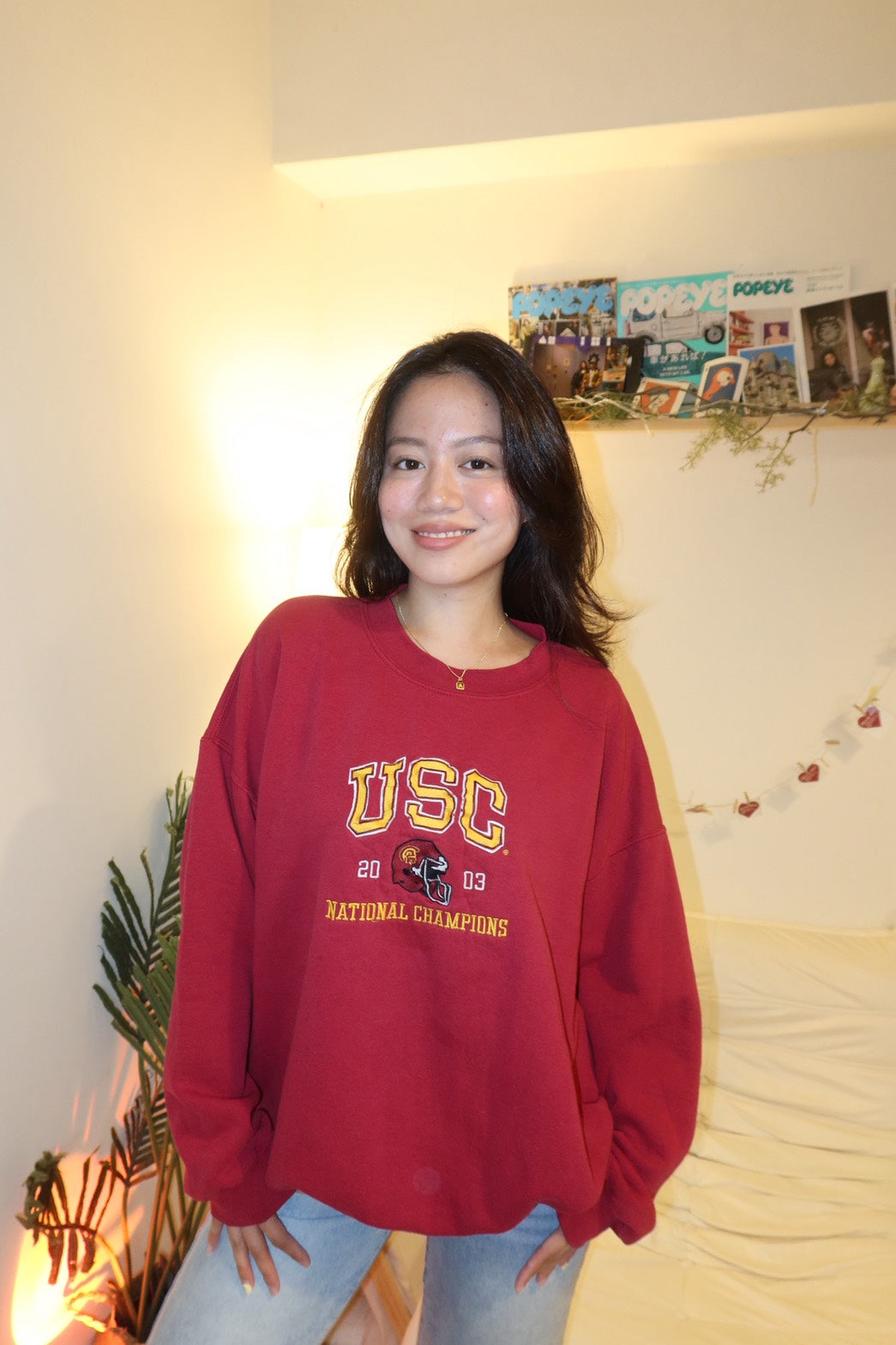 超好看😭USC美式復古冠軍🏆紀念款2003刺繡大學踢🏈