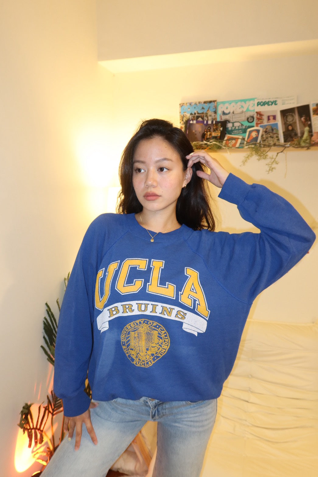 UCLA古著美製🇺🇸老大學踢💙經典印刷🏫