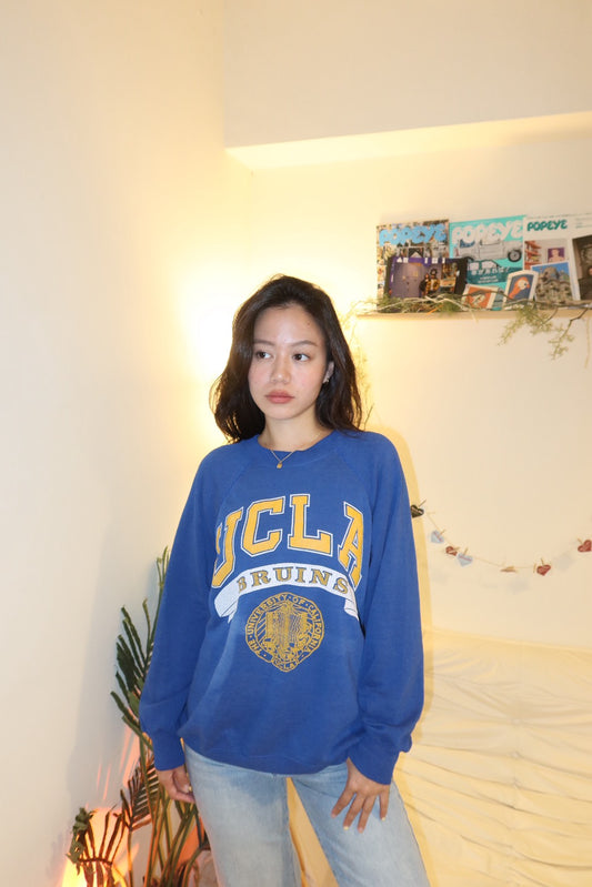 UCLA古著美製🇺🇸老大學踢💙經典印刷🏫