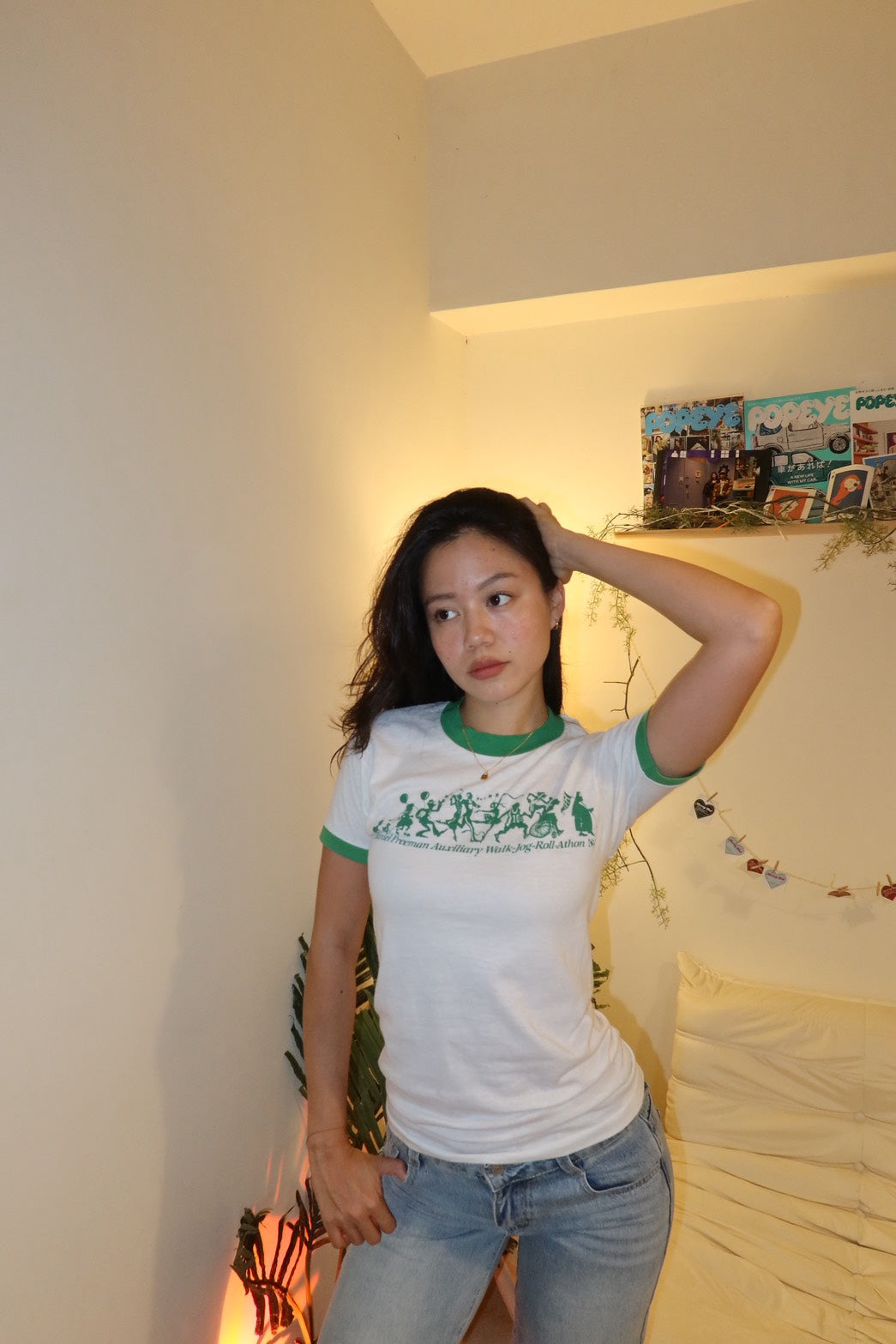 80s 經典美製🇺🇸撞色baby tee 🧃