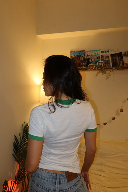 80s 經典美製🇺🇸撞色baby tee 🧃