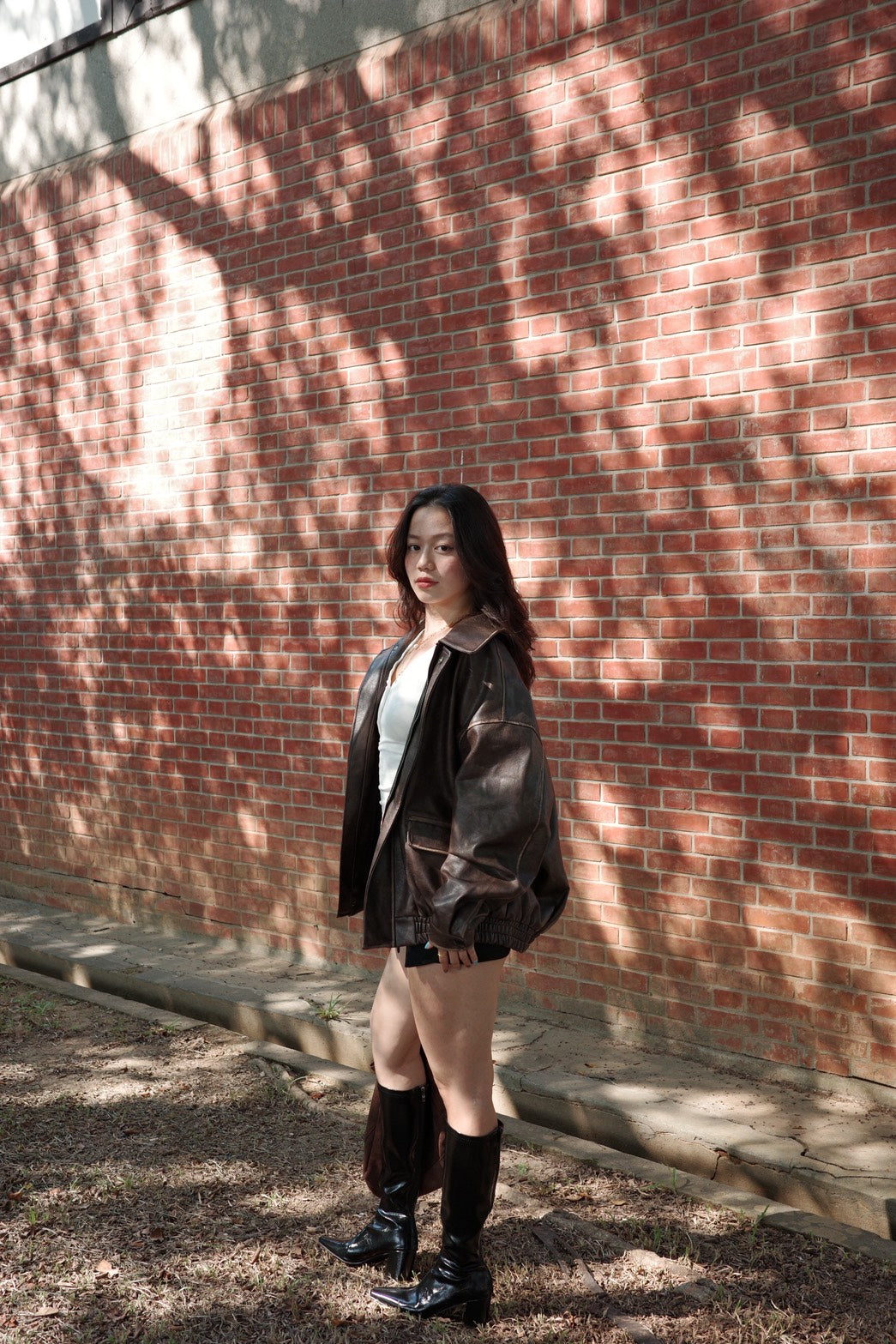 🔥超級大必買!!🤎Hailey Vibe寬鬆做舊咖色皮衣外套🍂📻