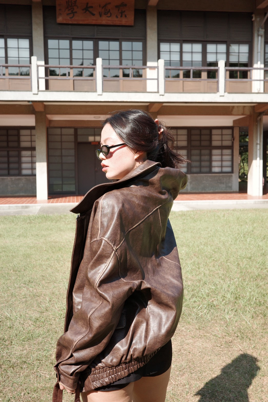 🔥超級大必買!!🤎Hailey Vibe寬鬆做舊咖色皮衣外套🍂📻