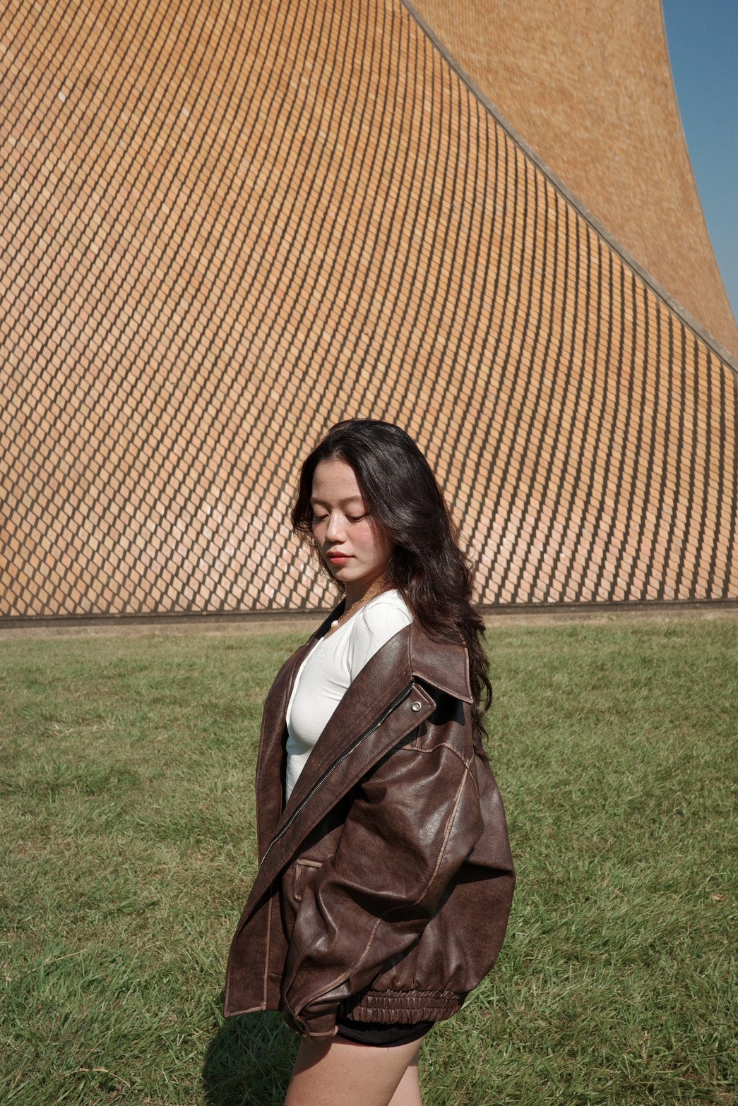 🔥超級大必買!!🤎Hailey Vibe寬鬆做舊咖色皮衣外套🍂📻