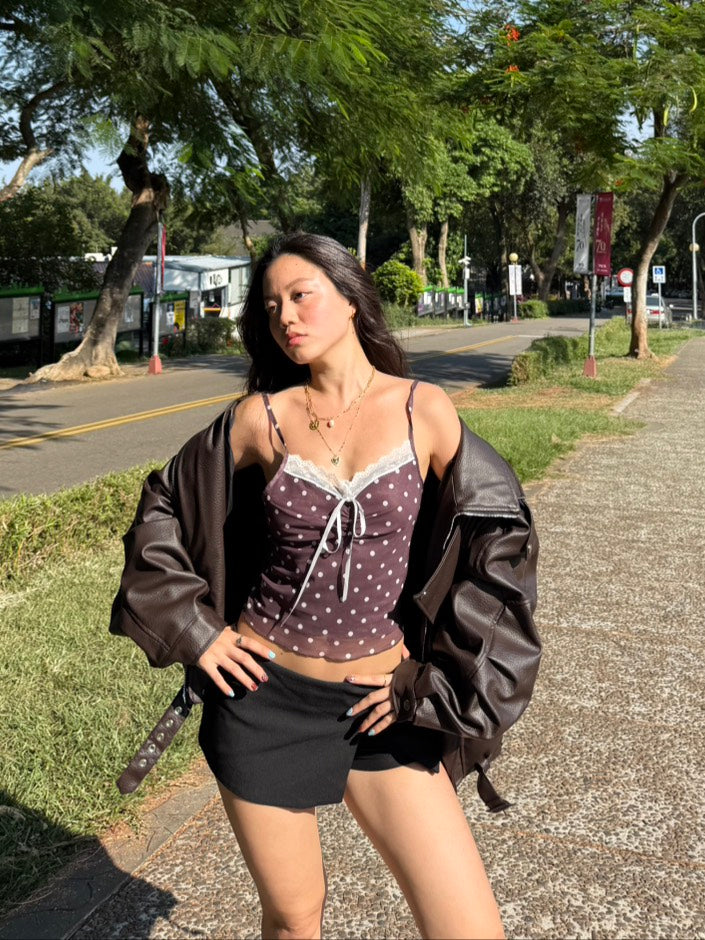 🎱超級大必買!!深咖色☕️Hailey寬鬆機車皮衣大外套🎥🤎