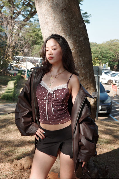 🎱超級大必買!!深咖色☕️Hailey寬鬆機車皮衣大外套🎥🤎