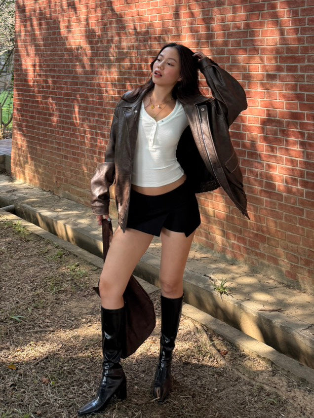 百搭🖤美式復古低腰辣妹黑色超安全西裝短裙🎥♟️