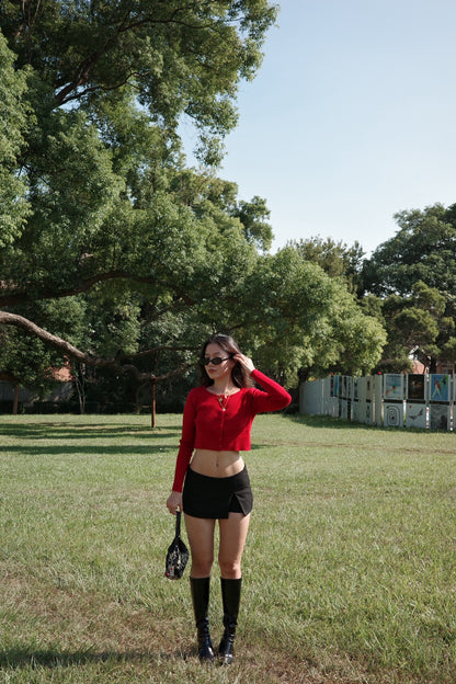 百搭🖤美式復古低腰辣妹黑色超安全西裝短裙🎥♟️