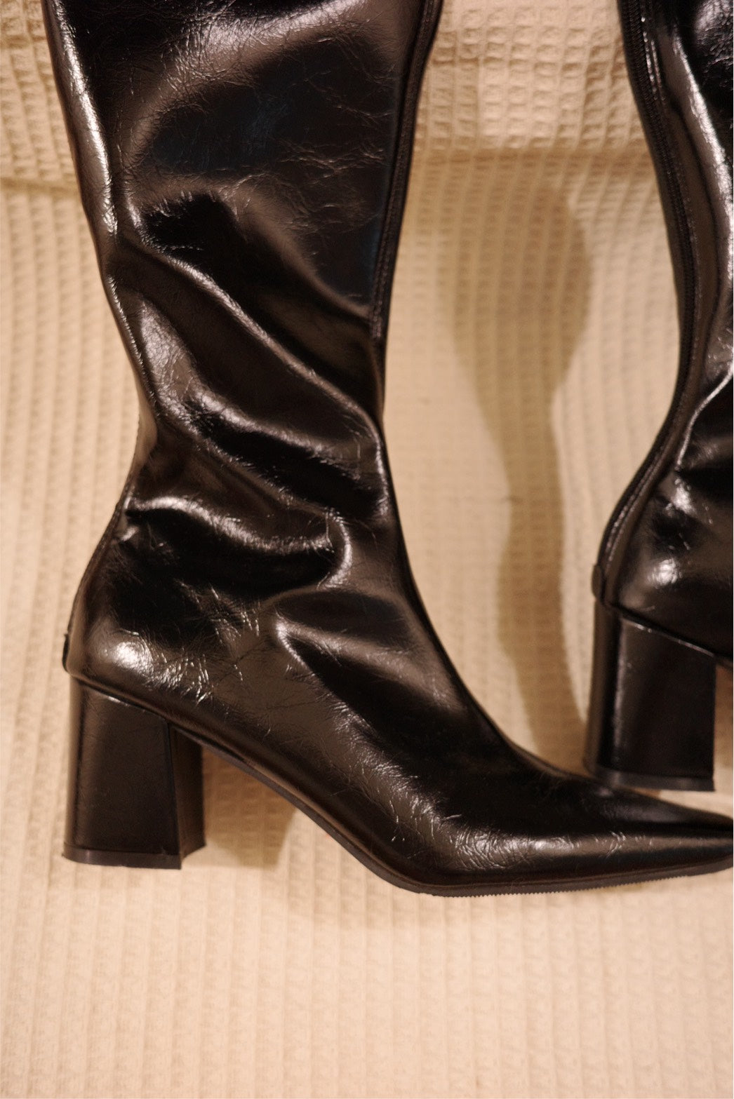 本期必買🖤超辣復古方頭粗根直筒皮辣妹靴💋