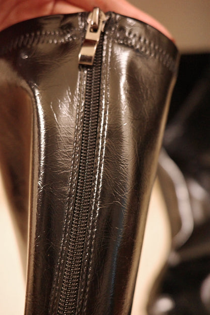 本期必買🖤超辣復古方頭粗根直筒皮辣妹靴💋