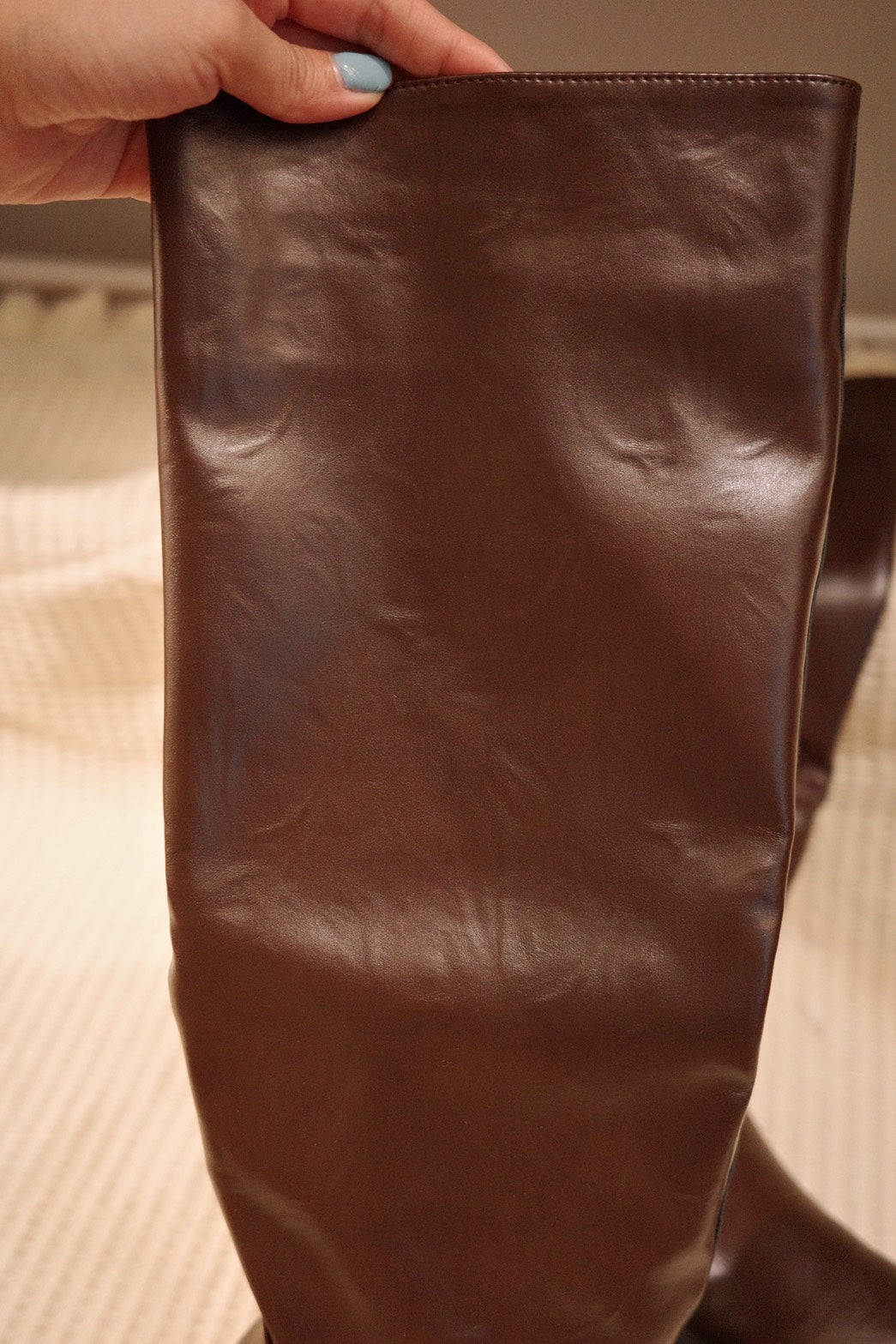 秋冬質感平底咖色直筒皮靴🤎🐎