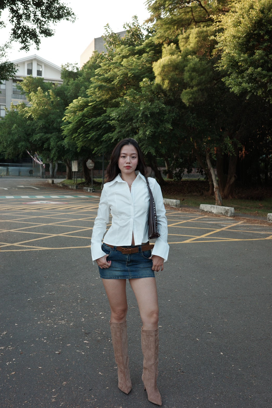 超級辣👢秋冬麂皮細高跟直筒辣靴🧸🤎