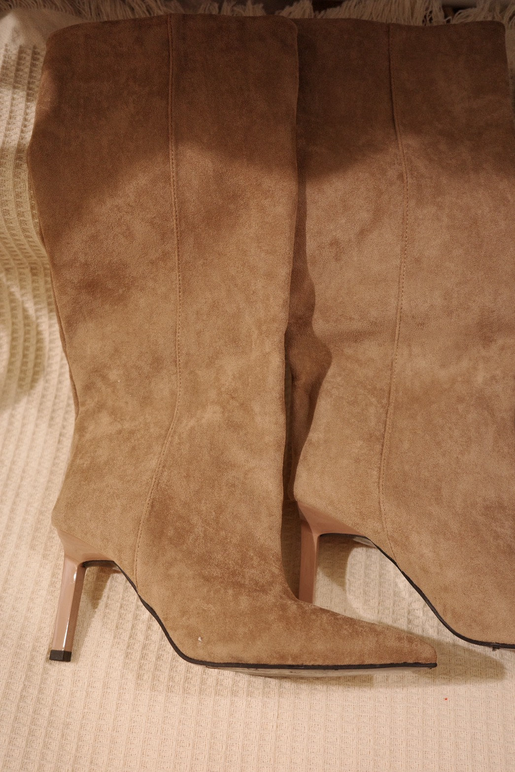 超級辣👢秋冬麂皮細高跟直筒辣靴🧸🤎