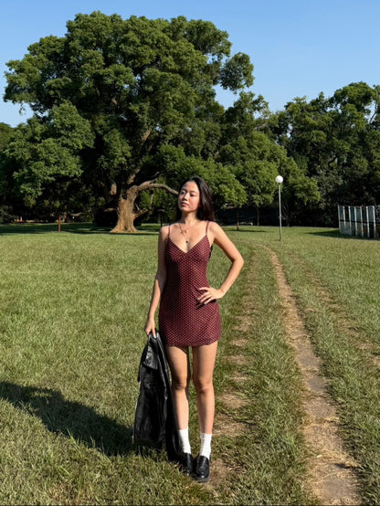 𝐂𝐨𝐟𝐟𝐞𝐞 𝐝𝐚𝐭𝐞☕️𝐛𝐫𝐨𝐰𝐧 𝐏𝐨𝐥𝐤𝐚 𝐝𝐨𝐭 𝐝𝐫𝐞𝐬𝐬🤎🧸