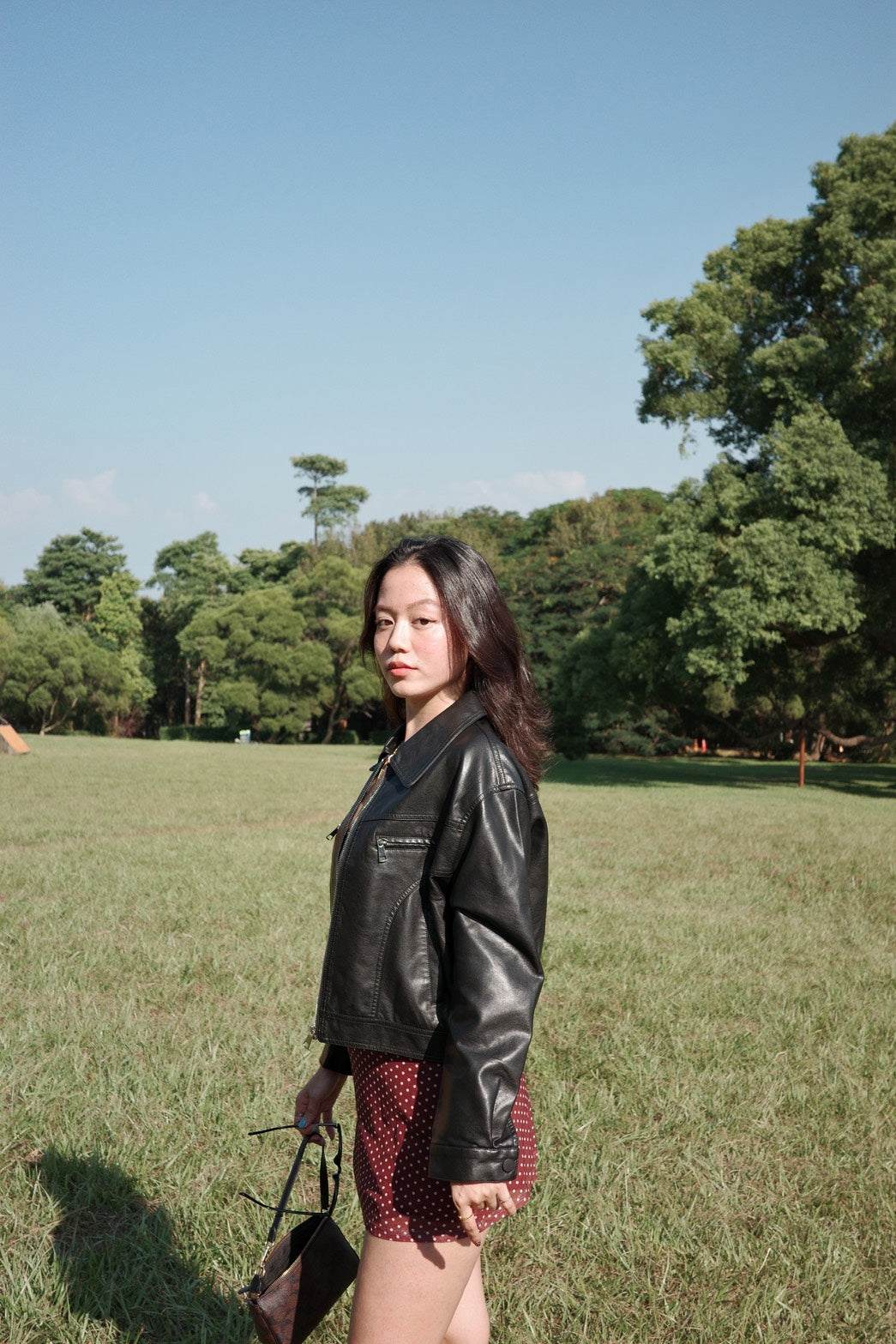 ♟️短版翻領黑色皮衣夾克外套📰🖤